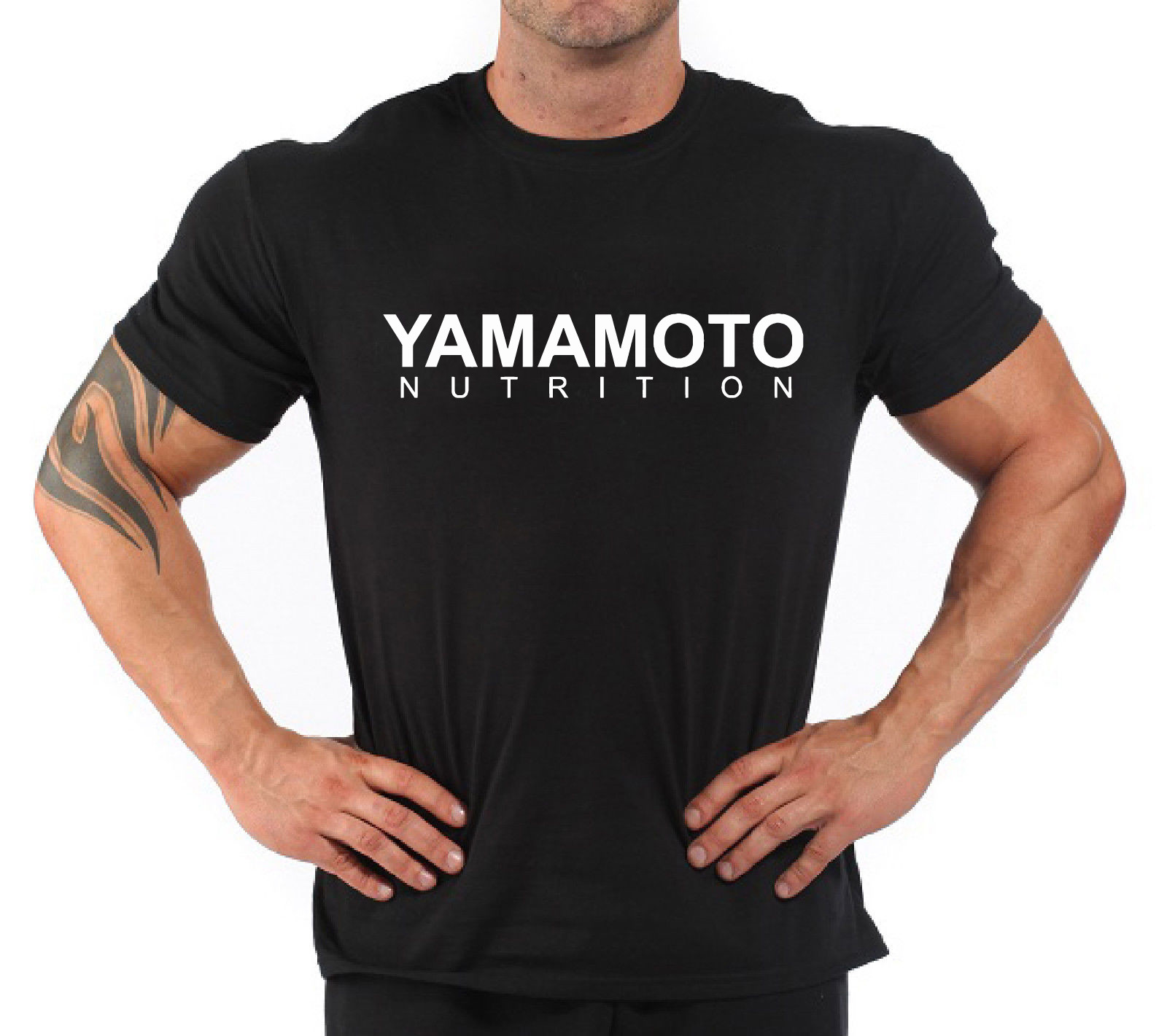 Fitness With Nutrition - Camiseta de gimnasio para culturismo y