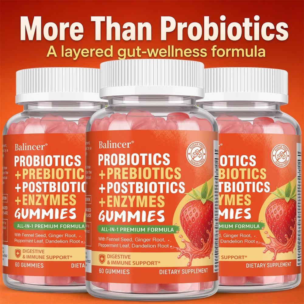 Digestive Enzyme Blend - Gomitas Probióticas, Prebióticos y Enzimas Digestivas,