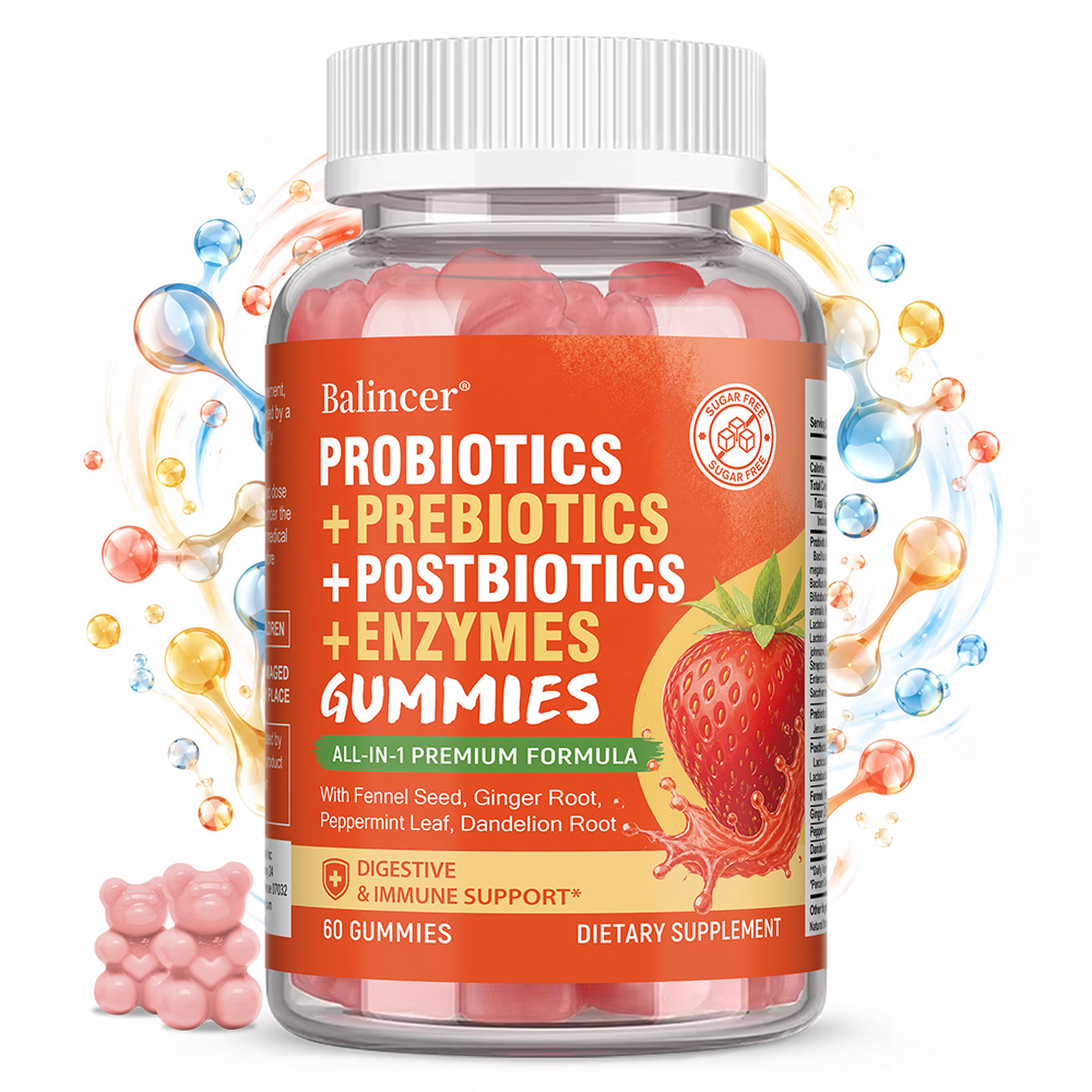 Digestive Enzyme Blend - Gomitas Probióticas - Contienen Prebióticos, Enzimas