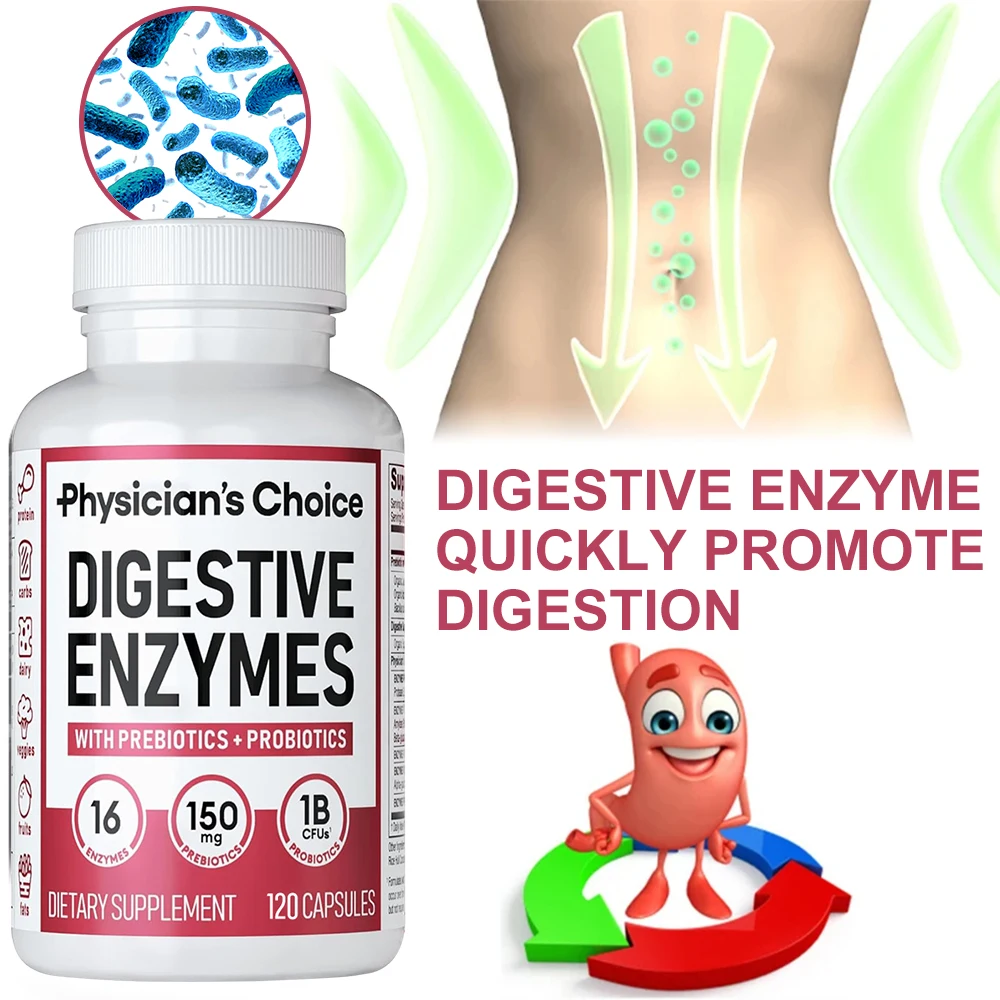 Digestive Enzyme Blend - Suplemento de enzimas digestivas orgánicas: promueve