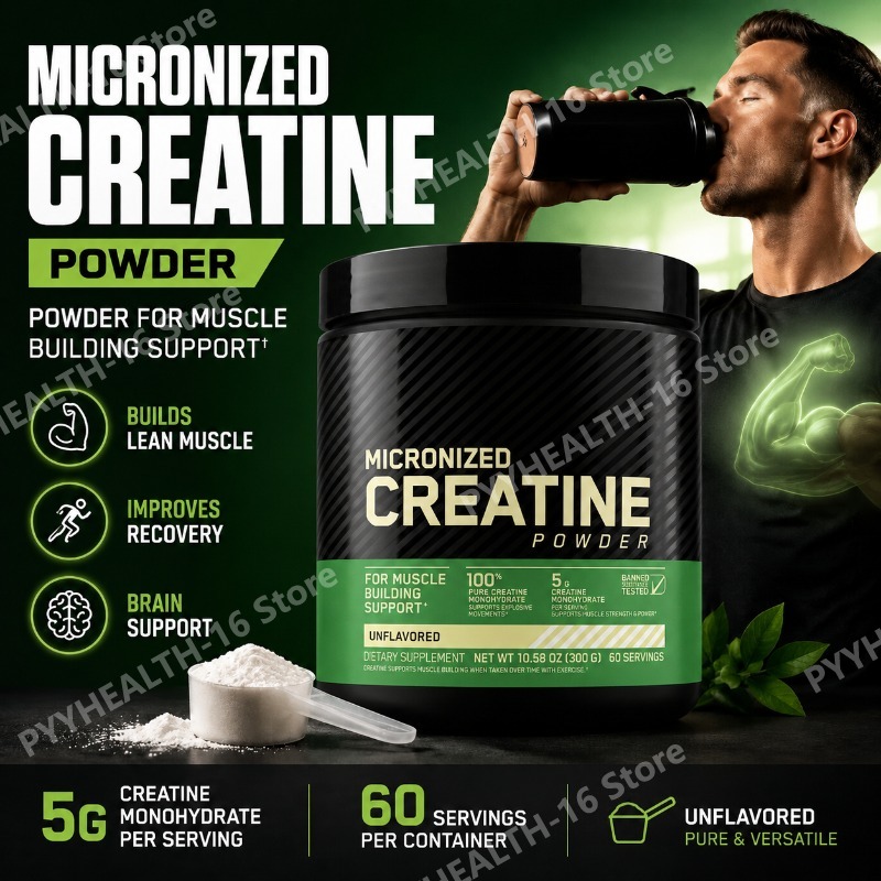 Creatine Monohydrate Powder - Creatina Monohidrato Micronizada en Polvo, Soporte
